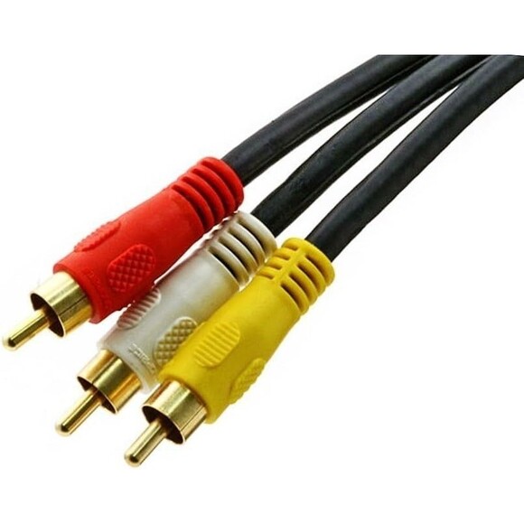 7 PIN Male S-VIDEO, 3.5mm Stereo Single Pin to 3 RCA Composite 50 feet Monoprice - Picture 4 of 4
